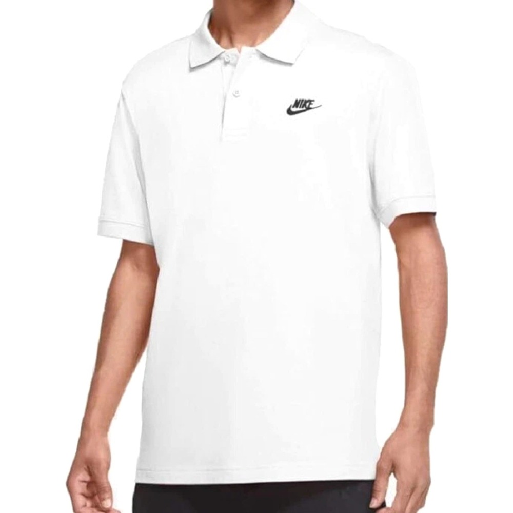 Nike The Sportswear Polo Mens XXL White Short Sleeve Cotton Embroidered